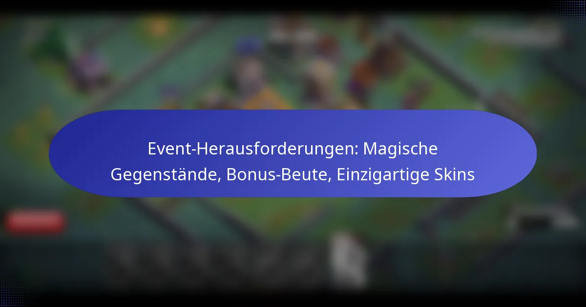 Read more about the article Event-Herausforderungen: Magische Gegenstände, Bonus-Beute, Einzigartige Skins