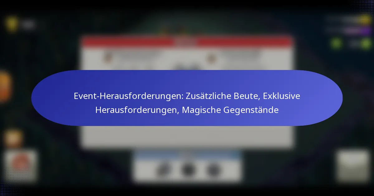 Read more about the article Event-Herausforderungen: Zusätzliche Beute, Exklusive Herausforderungen, Magische Gegenstände