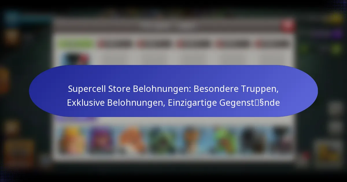 Read more about the article Supercell Store Belohnungen: Besondere Truppen, Exklusive Belohnungen, Einzigartige Gegenstände